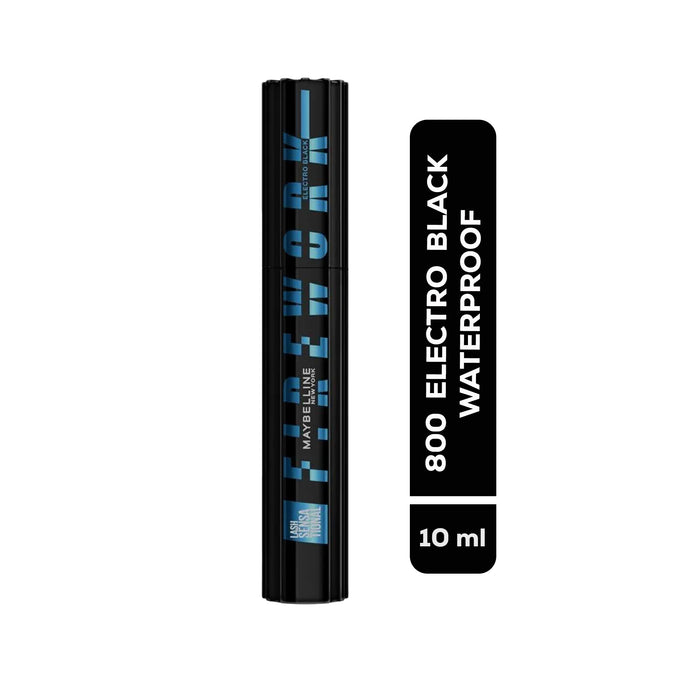 Mascara de Pestaña Maybelline Firework 800 Electro Black Waterproof