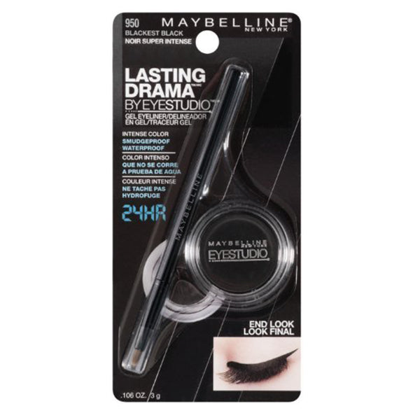 Maybelline Gel Delineador De Ojos Negro 950 X 3g