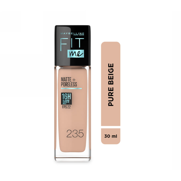 Base de Maybelline Maquillaje Fit Me 235 Beige Matte + Poreless X 30ml