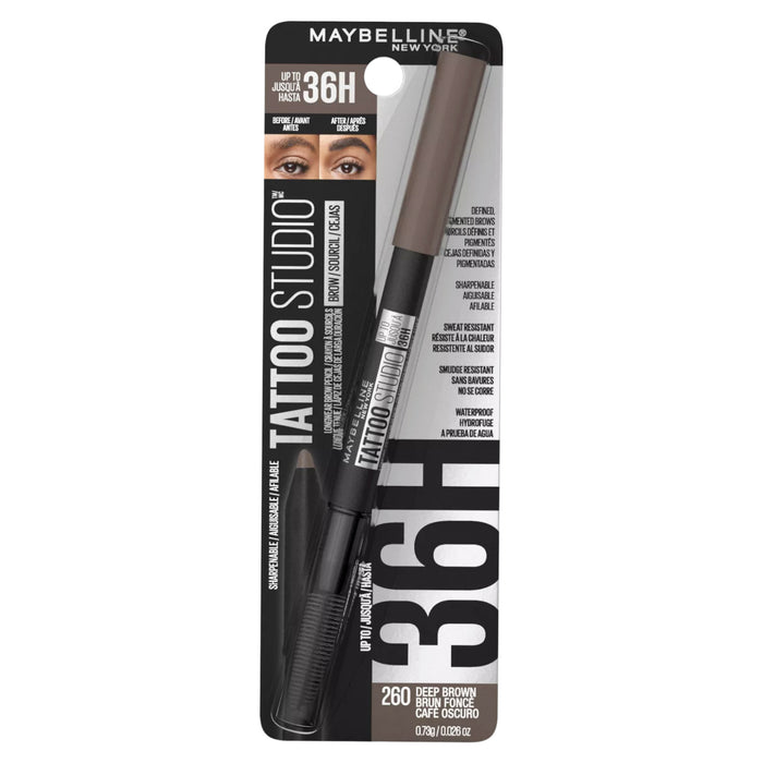 Delineador De Cejas Maybelline Tattoo Studio Deep Brown Tono 260