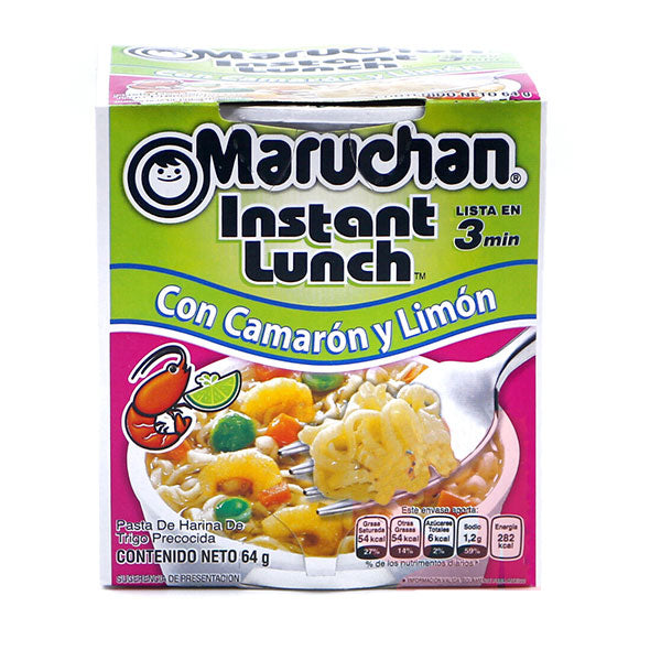 Sopa Maruchan Vaso Sabor Camarón y Limón X 64g
