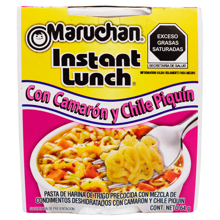 Sopa Maruchan Vaso Camarón y Chile Piquín X 64g