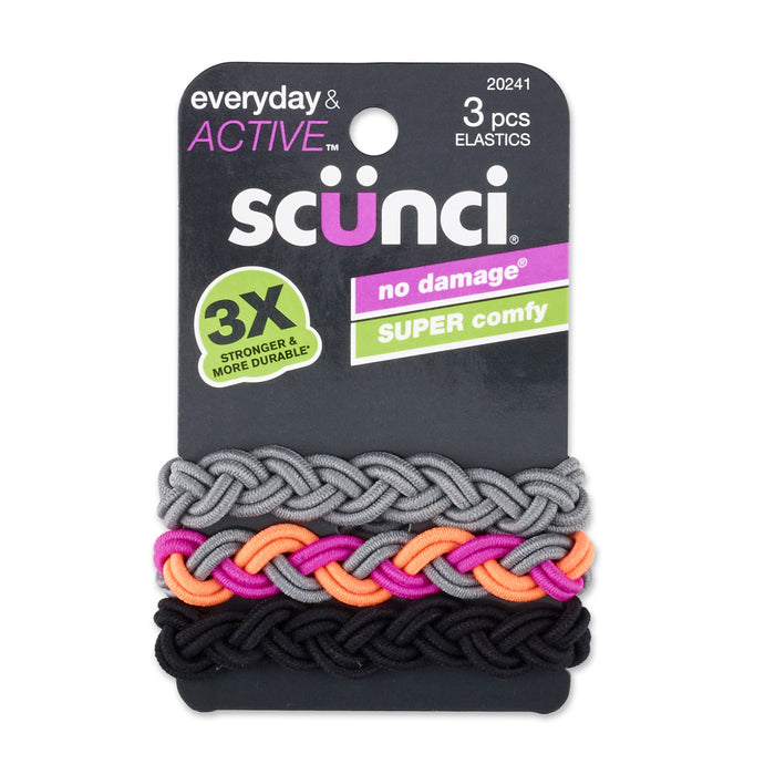 Elásticos Para Cabello Scunci Strand Elastics X 3 Piezas