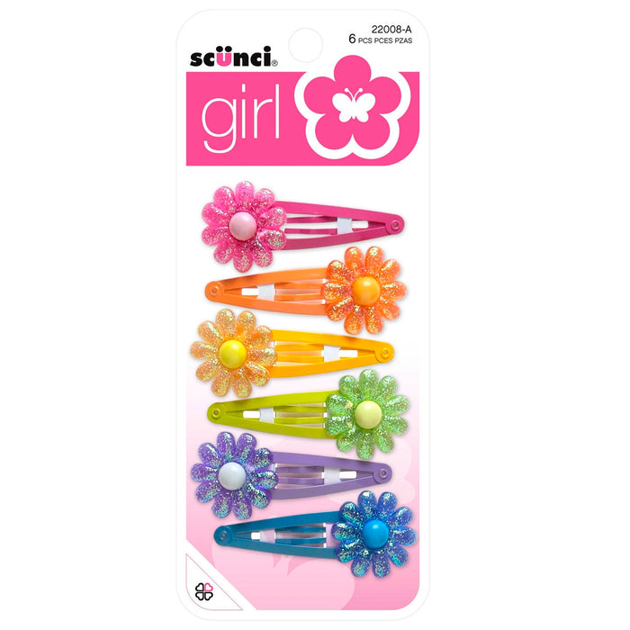 Mini Clips de Presión Scunci Para Cabello X 6 Unidades