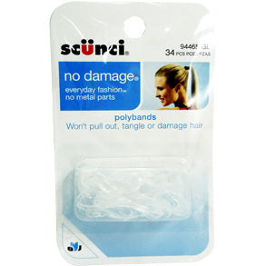 Agarra Pelo Scunci Polybands Transparente X 34 Piezas