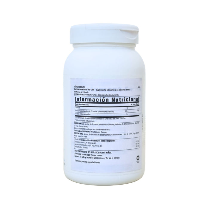 Aceite De Onagra Gnc 1300Mg X 90 Cápsulas Blandas