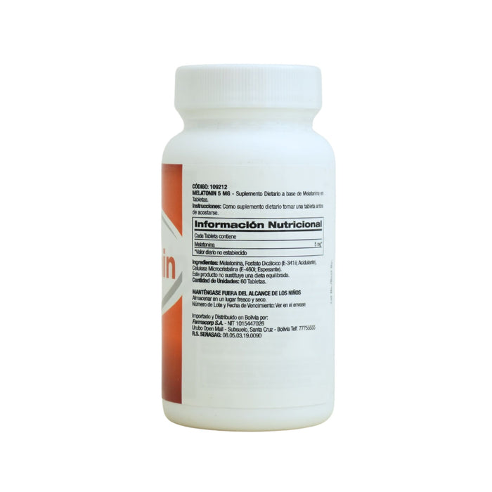 Suplemento Gnc Melatonin 5Mg X 60 Tabletas