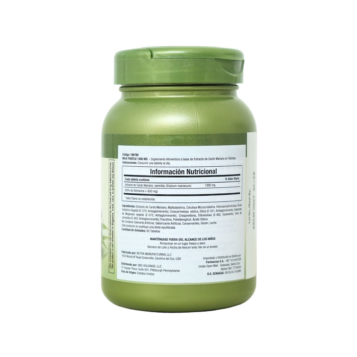 Suplemento Gnc Milk Thistle 1300Mg X 60 Cápsulas