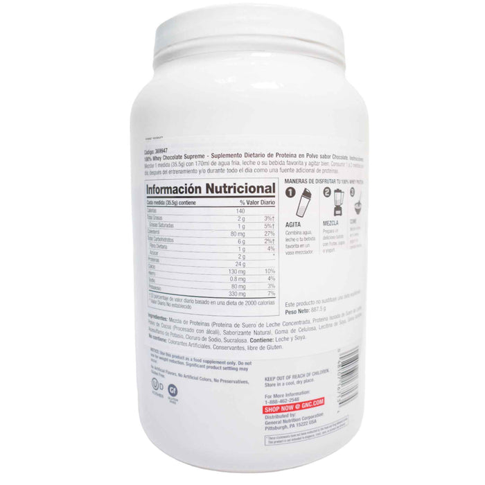 100% Whey Protein Chocolate Supreme Proteina X 887.5G