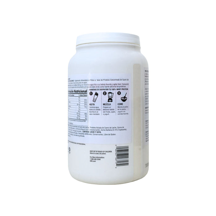 Proteína Gnc Pro 100% Whey Protein Unflavored X 840G