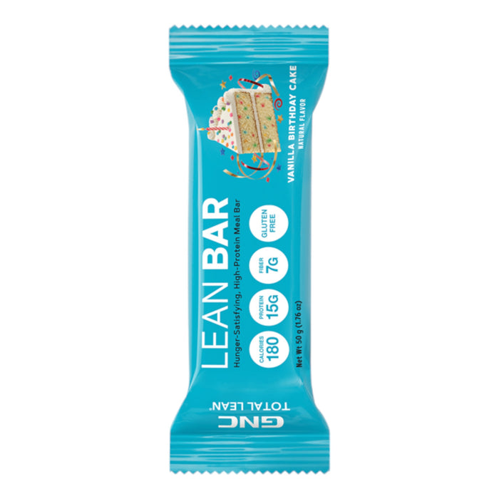 Barra De Proteína Gnc Lean Bar Vainilla Birthday Cake X 44g