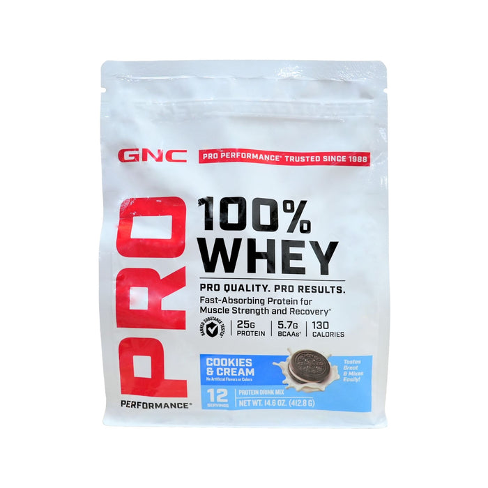 Proteína Gnc 100% Whey Cookies & Cream X 412.8G
