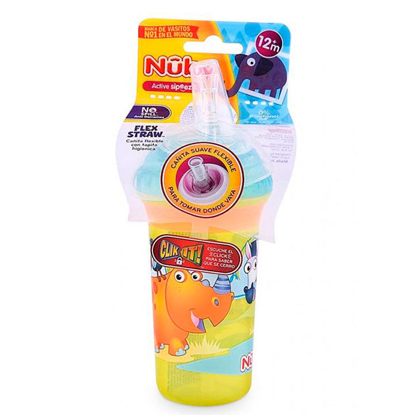 Vaso Clik It Nuby Con Bombilla 12M+ X 240ml