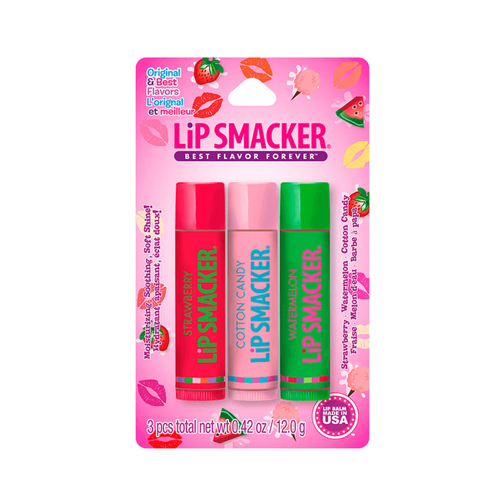 Bálsamo Labial Lip Smacker Original Flavors X 3 Unidades