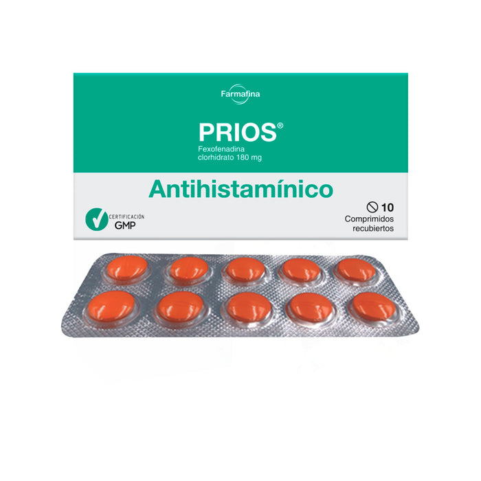 Prios Fexofenadina 180mg X Comprimido