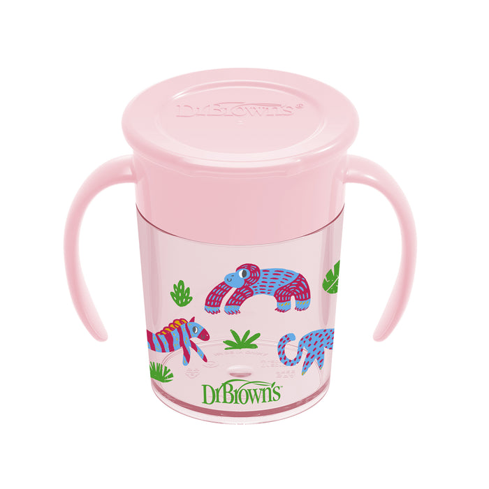 Vaso Antiderrame 360 ¿¿Dr Browns Rosa Con Diseño 6M+
