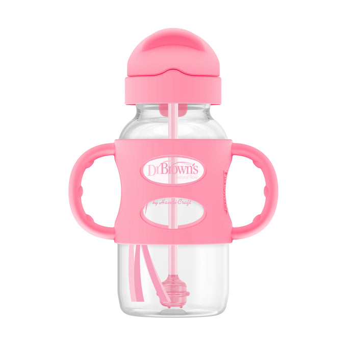 Tomatodo Con Bombilla Dr Browns 270ml Rosa 6M+