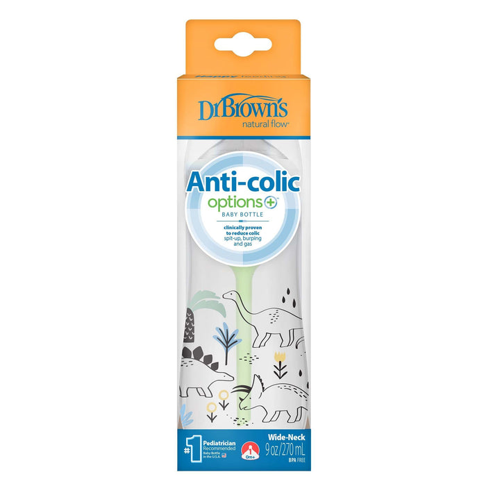 Mamadera Dr Browns Boca Ancha Dino 0M+ X 270Ml