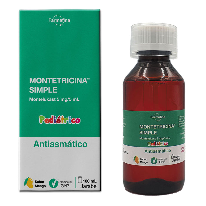 Montetricina Simple 5Mg 5ml Montelukast Jarabe X 100ml