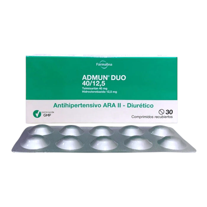 Admun Duo 40/12.5Mg Telmisartan/Hidroclorotiazida X Comprimidos