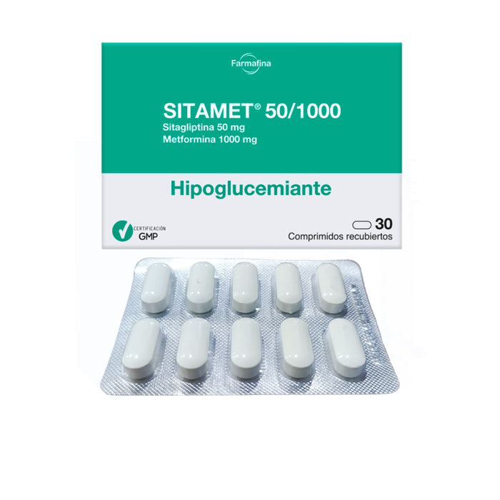 Sitamet 50/1000mg Sitagliptina / Metformina X Comprimido