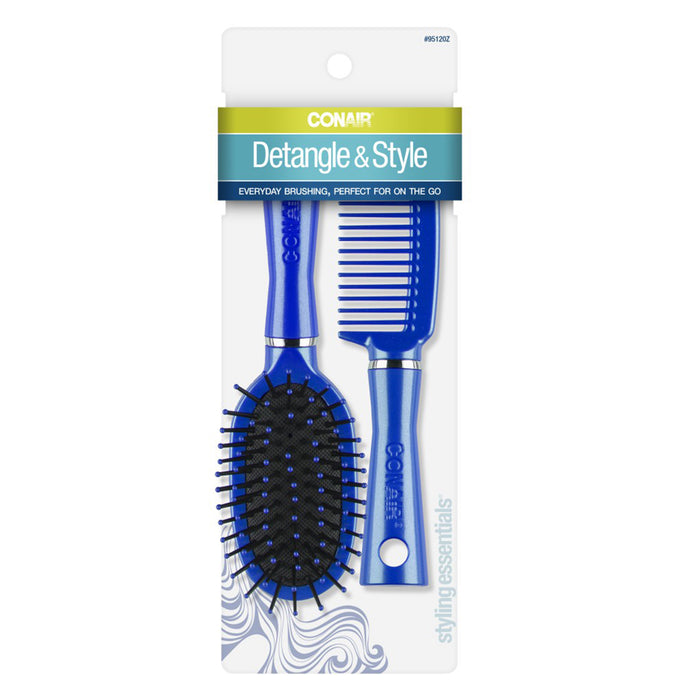 Conair Fusión Brush Set Cepillo Y Peine Lila 95120Z