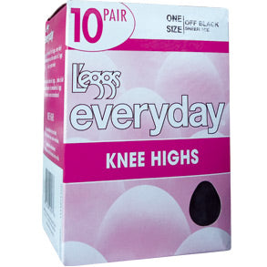 Leggs Everyday Knee Highs Off Black 1 Size J98