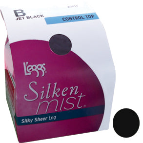 Leggs Silken Mist Control Top B Jet Black 202S