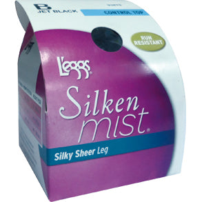 Leggs Silken Mist Control Top B Jet Black 20157