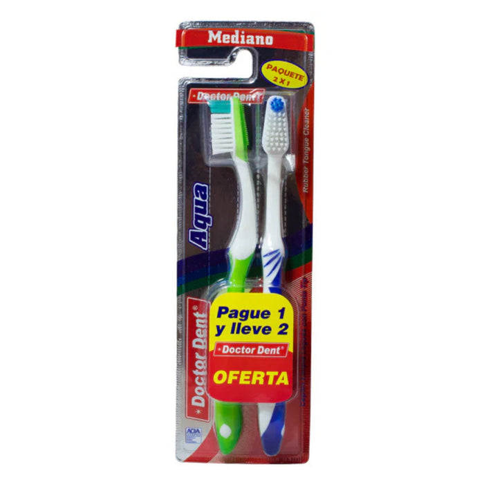 Cepillo Aqua Dr Dent Mediano X 2 Unidades