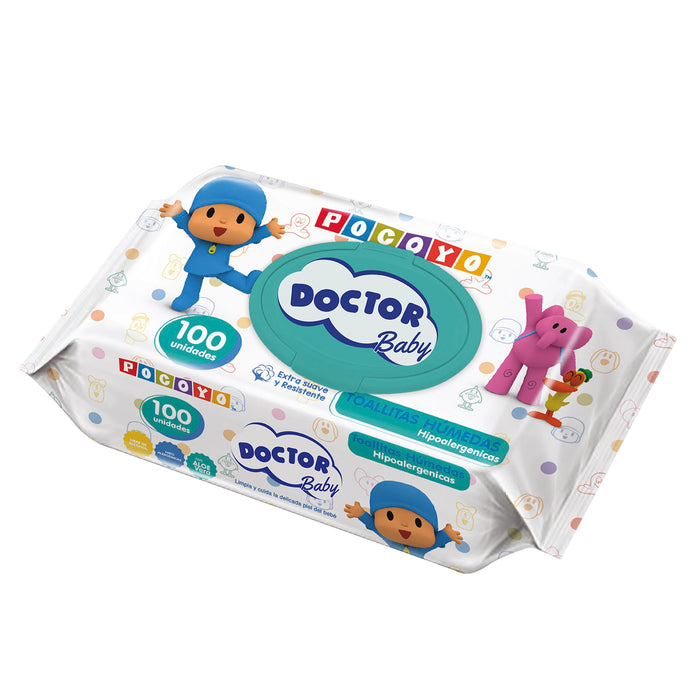 Toallitas Húmedas Doctor Baby Pocoyo Hipoalergénico X 100 Unidades
