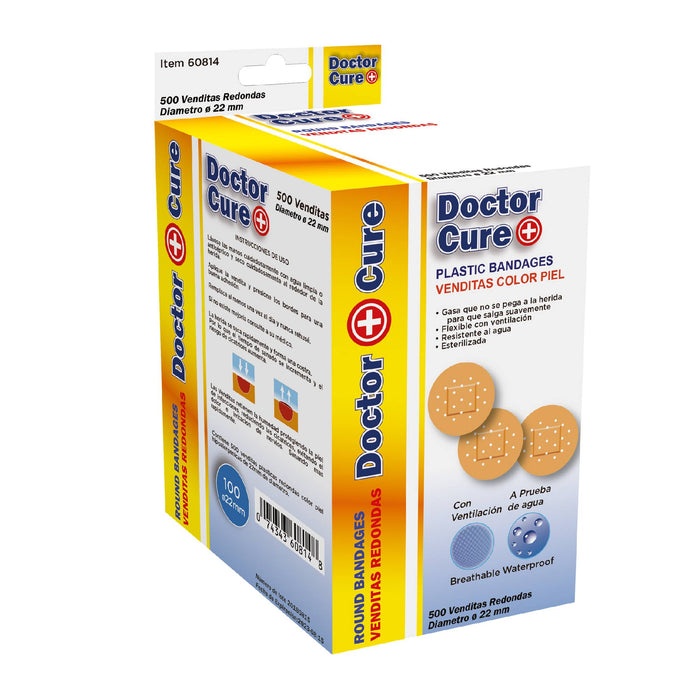 Venditas Redondas Doctor Cure Color Piel X Unidad
