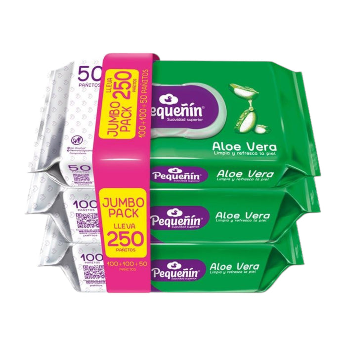Pack Toallitas Húmedas Pequeñin Aloe X 250 Unidades
