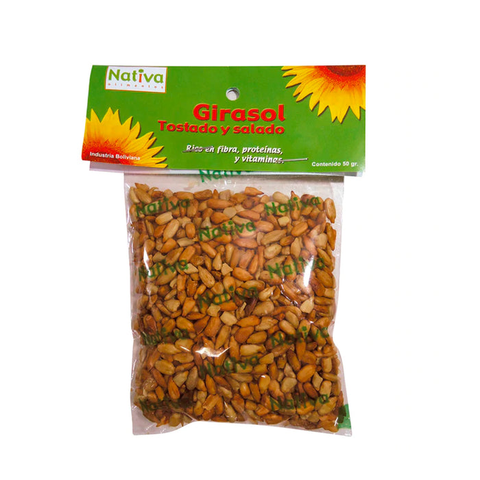 Semilla de Girasol Nativa Tostado y Salado X 50g