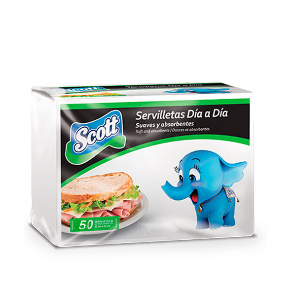 Servilletas Scott Día A Día X 50 Unidades