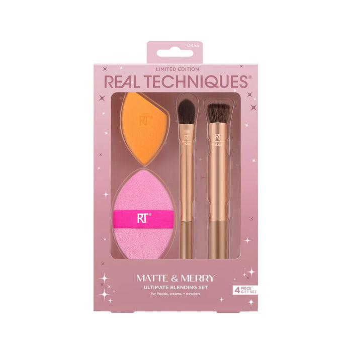 Set Brocha Y Esponja Para Maquillaje Real Techniques X 4 Piezas