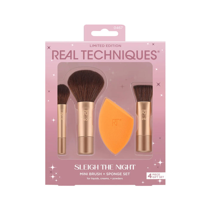 Set Brochas Y Esponja Para Maquillaje Real Techniques X 4 Piezas