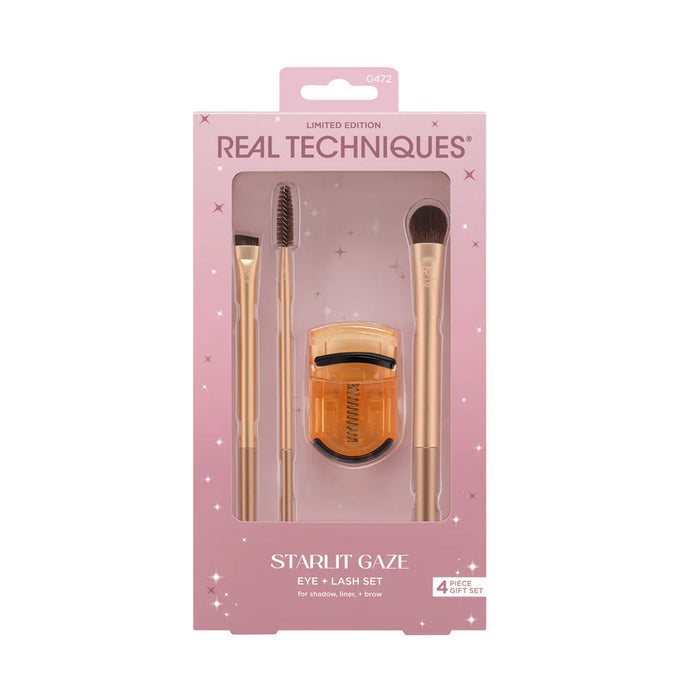 Set Brocha Para Cejas Y Rizador De Pestañas Real Techniques X 4 Piezas