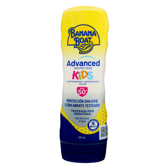 Loción Banana Boat Advance Protection Kids FPS 50+ X 180 ml