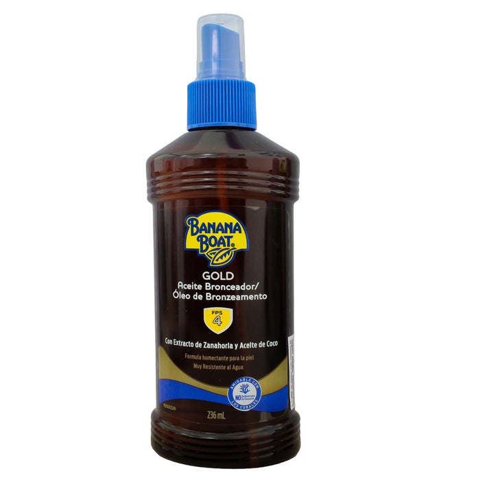 Banana Boat Gold Aceite Bronceador Pfs 4 X 240ml