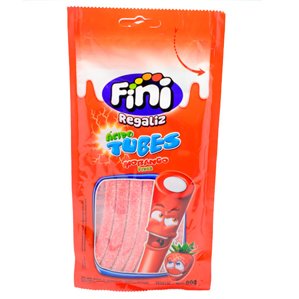Fini Caramelos De Gelatina Morango Acido X 80g