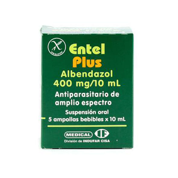 Entel Plus Albendazol 400Mg Y 10ml X Ampolla