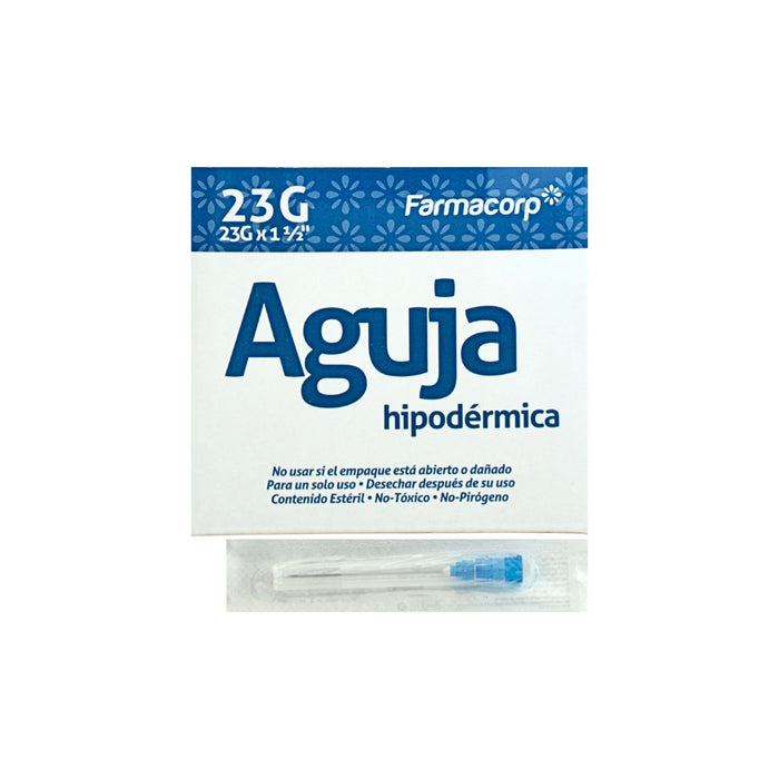 Aguja Descartable Farmacorp 23 X 1 1/2 X Unidad