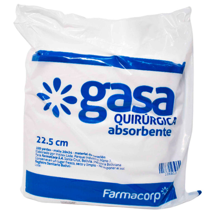 Gasa Farmacorp 100 Yardas 22.5Cm 20 X 24 X Unidad