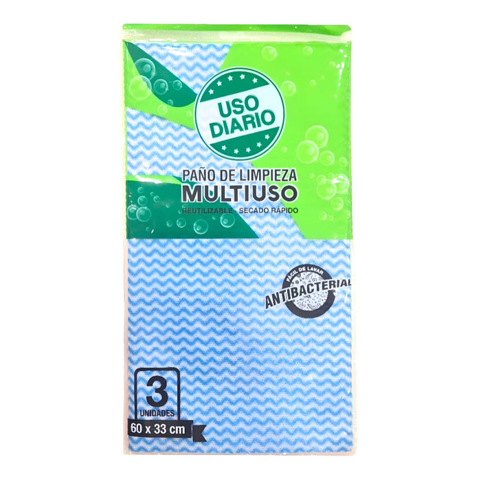 Paño De Limpieza Uso Diario Multiuso X 3 Unidades