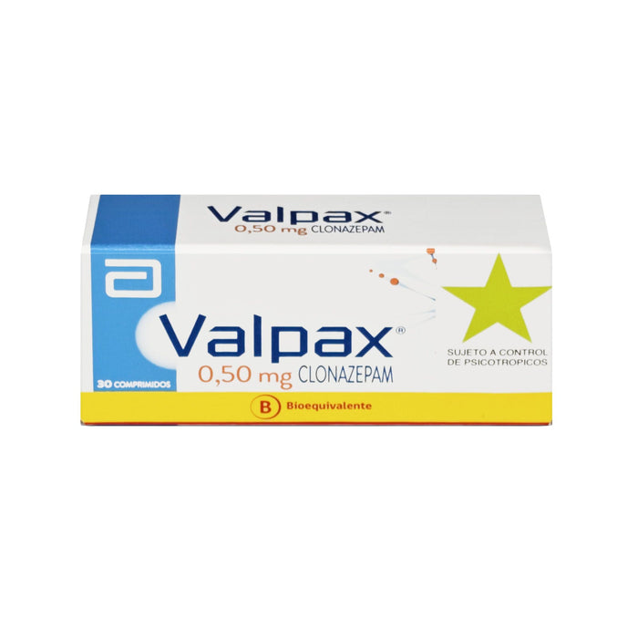Valpax 0.5Mg Clonazepam X Comprimido