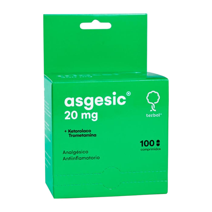Asgesic 20Mg Ketorolaco X Tableta