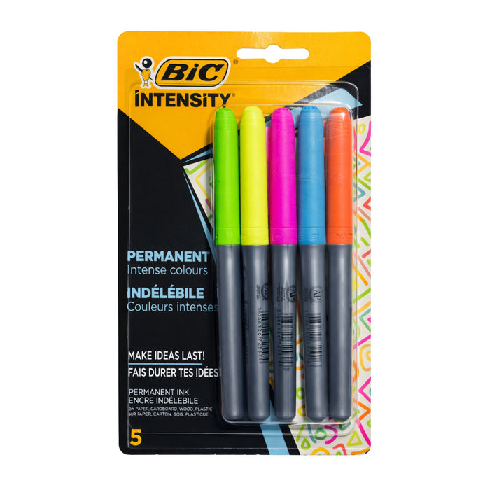 Marcador Bic Intensity Permanente 5 Pzas