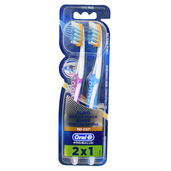 Cepillo Dental Oral B X 2 Unidades Pro Flex Suave