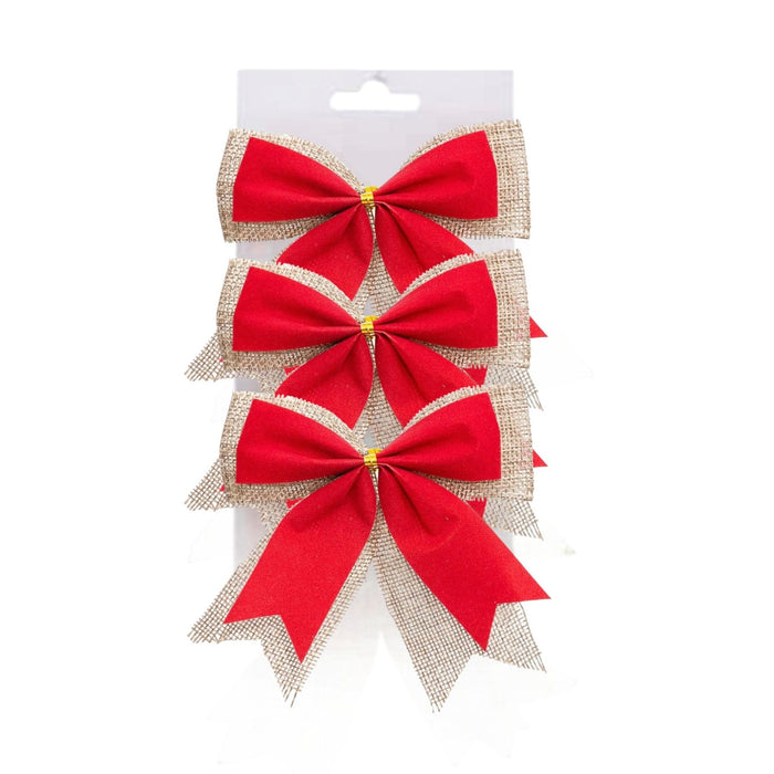 Atmosphera Set De 3 Lazos Decorativos Yute 10 X 12Cm